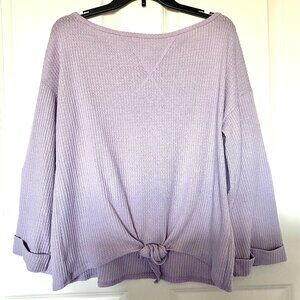Pink Lily Knotted Purple Sweater